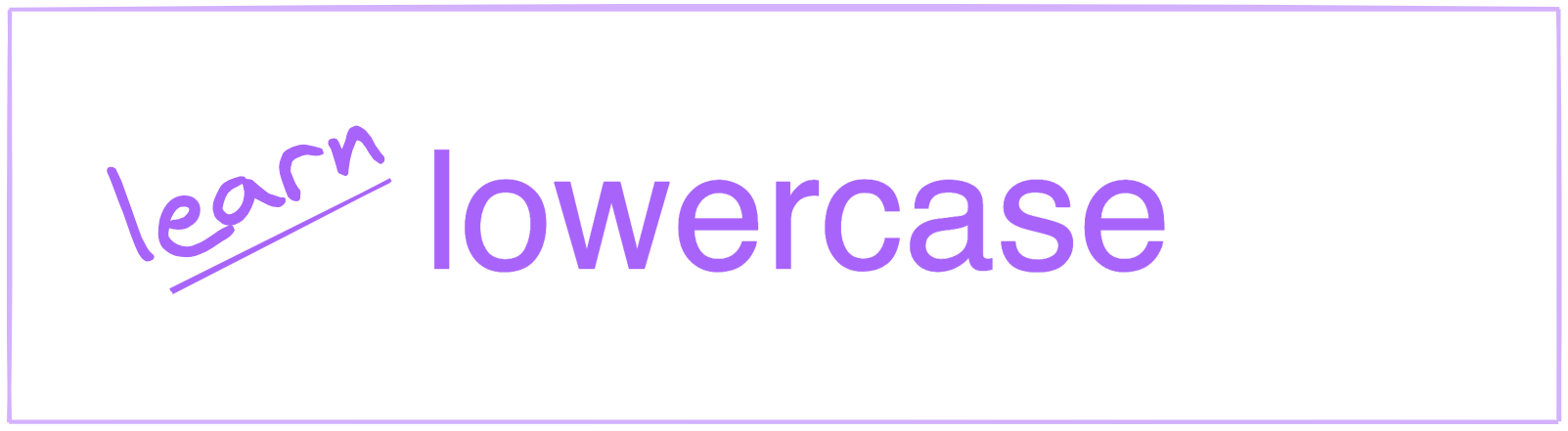 learn lowercase